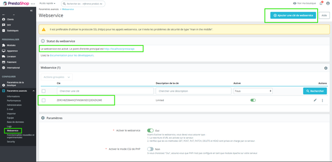 Étape 1 : se connecter à Prestashop
