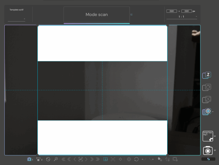 Choix du format d'image sur EasyScanCube